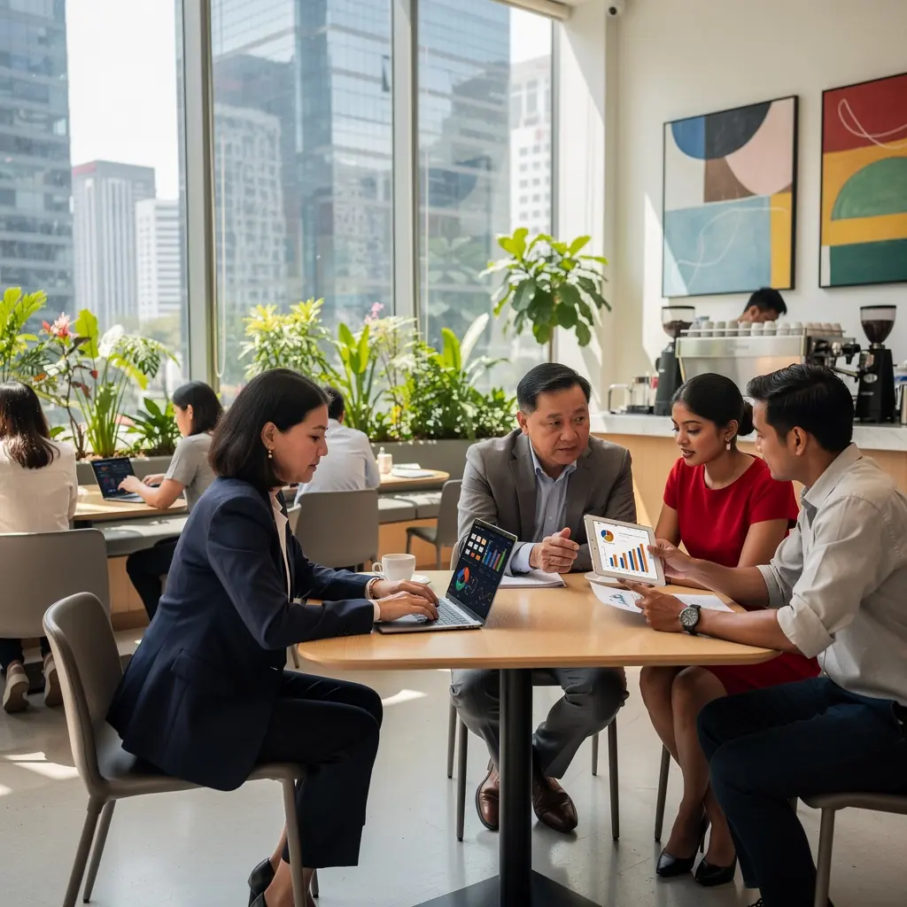 Professional team collaboration